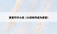 黑客吓坏小孩(小孩如何成为黑客)