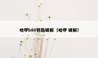 哈啰b80钥匙破解（哈啰 破解）