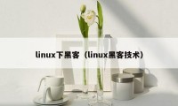linux下黑客（linux黑客技术）