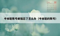 中本聪账号邮箱忘了怎么办（中本聪的账号）