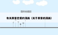 有关黑客恋爱的漫画(关于黑客的漫画)
