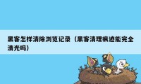 黑客怎样清除浏览记录（黑客清理痕迹能完全清光吗）