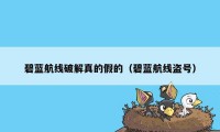 碧蓝航线破解真的假的(碧蓝航线盗号)