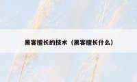 黑客擅长的技术（黑客擅长什么）