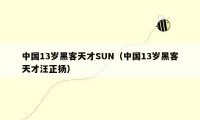 中国13岁黑客天才SUN(中国13岁黑客天才汪正扬)
