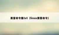 黑客命令集txt（linux黑客命令）