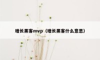 增长黑客mvp（增长黑客什么意思）