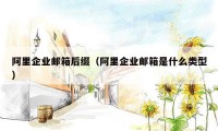 阿里企业邮箱后缀(阿里企业邮箱是什么类型)