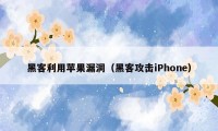 黑客利用苹果漏洞（黑客攻击iPhone）