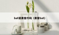 bat装黑客代码（黑客bat）