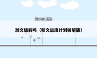 瀚文破解吗(翰文进度计划破解版)