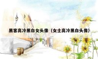 黑客高冷黑白女头像(女士高冷黑白头像)