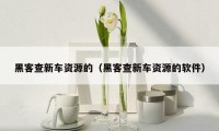 黑客查新车资源的(黑客查新车资源的软件)