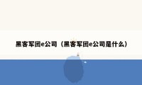 黑客军团e公司（黑客军团e公司是什么）