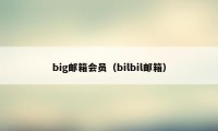 big邮箱会员(bilbil邮箱)
