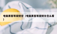 电脑黑客等级划分（电脑黑客等级划分怎么看）