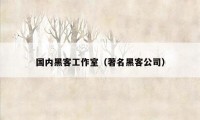 国内黑客工作室(著名黑客公司)