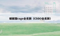 破解版csgo全皮肤（CSGO全皮肤）