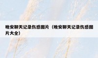 晚安聊天记录伤感图片(晚安聊天记录伤感图片大全)