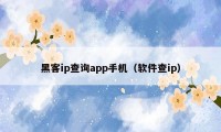 黑客ip查询app手机（软件查ip）
