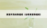 黑客开发的数据库（谷歌黑客数据库）