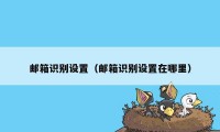 邮箱识别设置（邮箱识别设置在哪里）