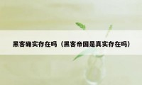黑客确实存在吗(黑客帝国是真实存在吗)