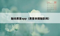 魅动黑客app（黑客帝国魅影网）