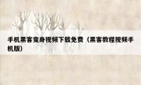 手机黑客变身视频下载免费（黑客教程视频手机版）