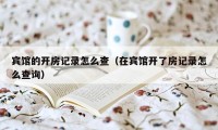 宾馆的开房记录怎么查（在宾馆开了房记录怎么查询）