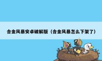 合金风暴安卓破解版(合金风暴怎么下架了)