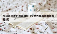 全球最厉害的黑客组织（全世界最厉害的黑客组织）