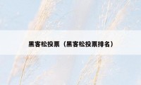 黑客松投票(黑客松投票排名)