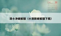 清小净破解版（小清新破解版下载）