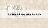自学黑客攻击网站(黑客攻防自学)