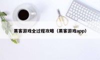 黑客游戏全过程攻略（黑客游戏app）