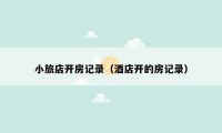 小旅店开房记录(酒店开的房记录)